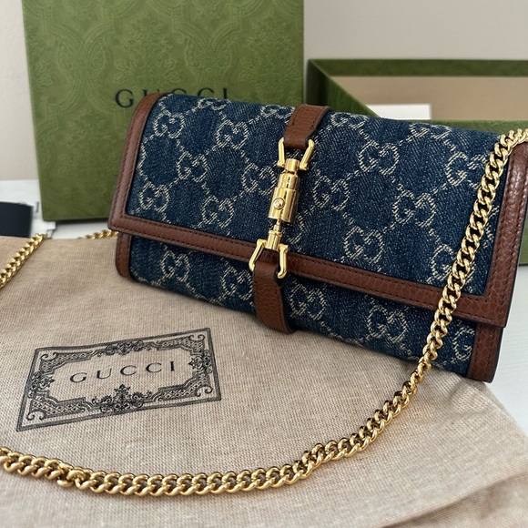 Gucci Handbags - Gucci wallet on chain, wallet, gucci small leather good, 100 authentic, receipt
